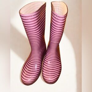 UGG Purple Striped Rain Boots Youth Size 1